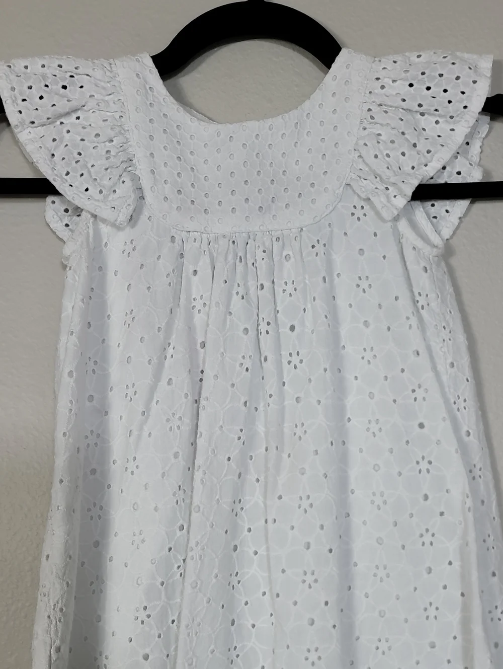 Tucker & Tate Eyelet White Dress Girls Size 7 Cotton Cottagecore Family Photo